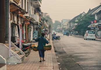 Fototapeta premium Ancient town at early morning