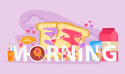 Morning Doodle People Composition