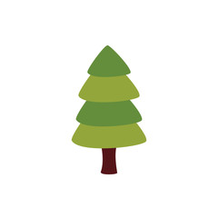 pine tree plant nature flat style icon
