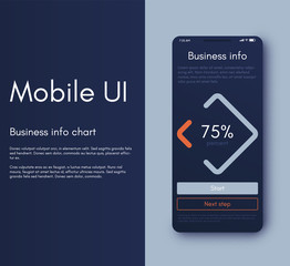 Obraz premium Mobile application interface. Ui design, vector illustration