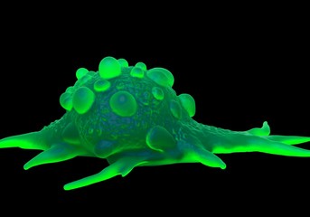 3d illustration - Bladder cancer cells