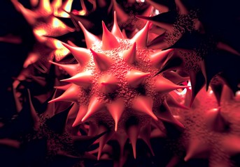 3d illustration - Sunflower Pollen