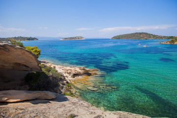 Summer nature landscape and beautiful seascape