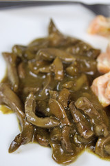 rognons de porc sauce au vin et champignons