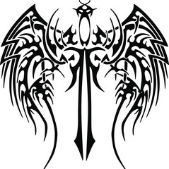 Cross icon. Hand drawn vector illustration