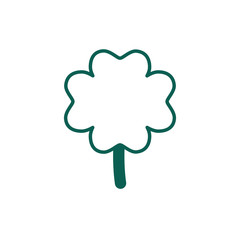 saint patricks day clover leaf line style