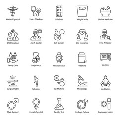  Pack Of Medical Equipment line Icons 