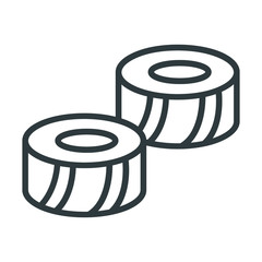 Candy line icon on white background