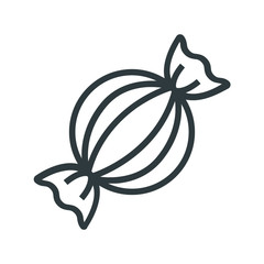 Candy sugar line icon on white background