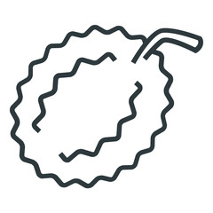 Coconut line icon on white background