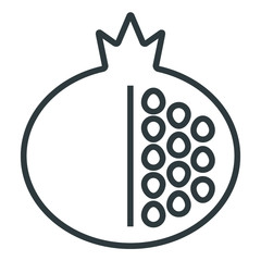 garnet line icon on white background