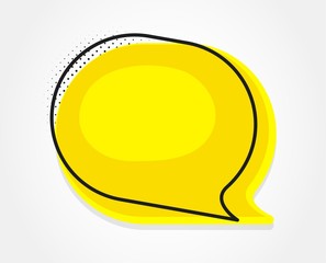 Speech bubble icon. Chat message sign. Talk, speak symbol. Communication balloon template. Support or contact icon. Talking, thinking chat bubble. Thought sign. Colorful dialog element. Vector