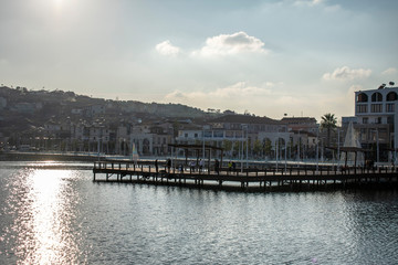 Obraz premium view of the river and bridge