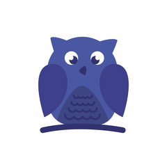 owl bird flat style icon