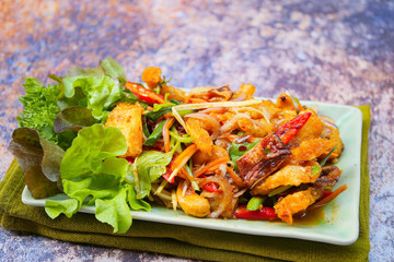 Crispy Fish Maw in Spicy Salad