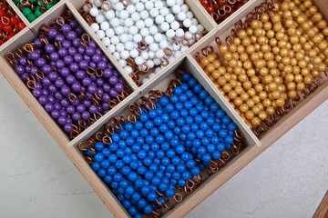 stairs made of colored beads