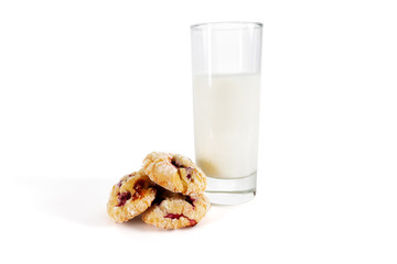 A glass of milk
