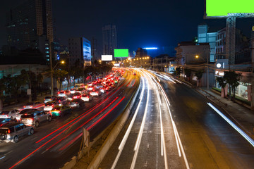 Fototapeta na wymiar Rush Hour in Bangkok City Centre, Thailand