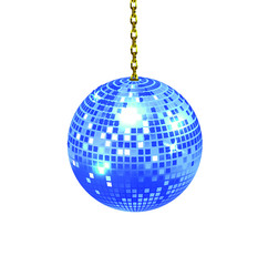 Disco ball icon. Colorful disco mirror ball isolated. Design element for party flyer, poster or brochures. Vector illustration.