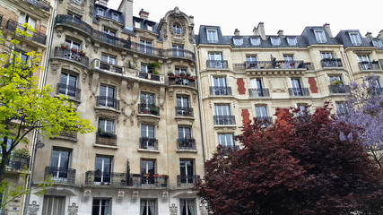 Fototapeta na wymiar Typical parisian architecture, Paris, France