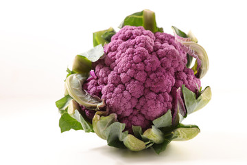 purple cabbage- violet cauliflower and leaf