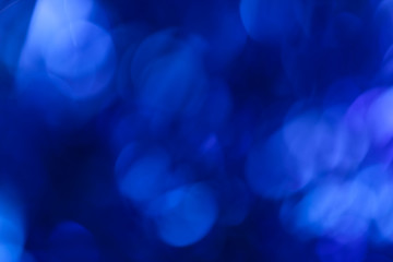 Colorful dark blue abstract bokeh background. 2020.