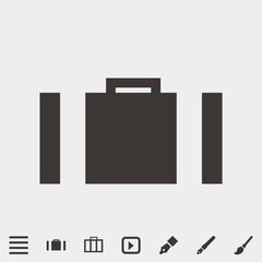 briefcase icon vector illustration and symbol for website and graphic design