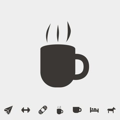 cup of coffee icon vector illustration and symbol for website and graphic design