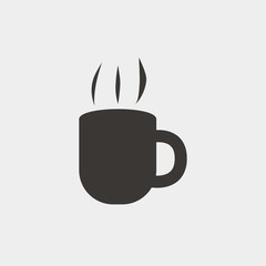 cup of coffee icon vector illustration and symbol for website and graphic design