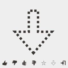 download arrow icon vector illustration and symbol for website and graphic design