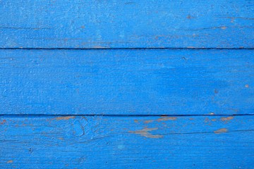background wooden bright blue cracked paint
