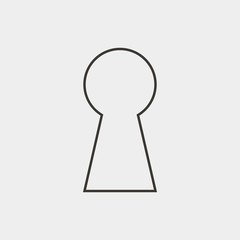 keyhole icon vector illustration and symbol for website and graphic design