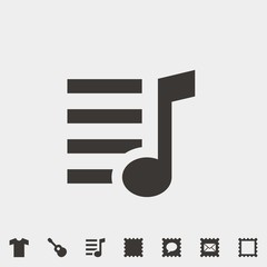 music note icon vector illustration and symbol for website and graphic design