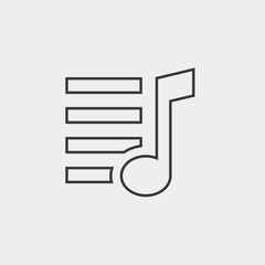 music note icon vector illustration and symbol for website and graphic design