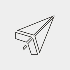 paper plane icon vector illustration and symbol for website and graphic design