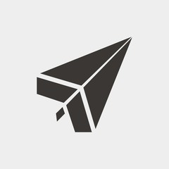 paper plane icon vector illustration and symbol for website and graphic design