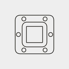 processor icon vector illustration and symbol for website and graphic design