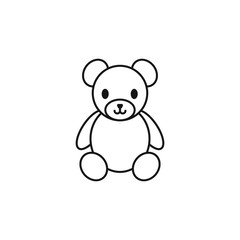 Obraz na płótnie Canvas Teddy bear icon design isolated on white background. Vector illustration