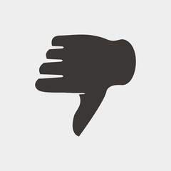 thumbs down icon vector illustration and symbol for website and graphic design