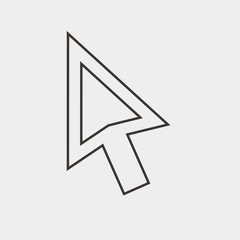 cursor arrow icon vector illustration and symbol for website and graphic design