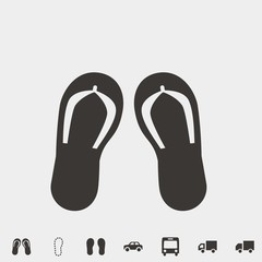 flipflops icon vector illustration and symbol for website and graphic design