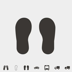 footprints icon vector illustration and symbol for website and graphic design
