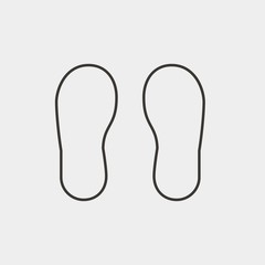 footprints icon vector illustration and symbol for website and graphic design