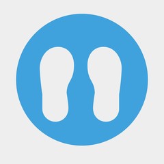 footprints icon vector illustration and symbol for website and graphic design