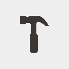 hammer icon vector illustration and symbol for website and graphic design