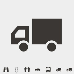 truck icon vector illustration and symbol for website and graphic design