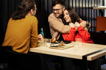 Young Friends Having Fun at Fast Food Restaurant	