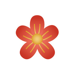 cute flower spring degradient style icon