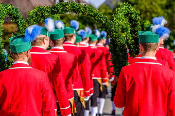famous schaefflertanz in murnau am staffelsee - germany