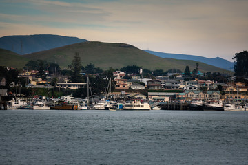 Fototapeta na wymiar View from Morro Bay in California coast, United States